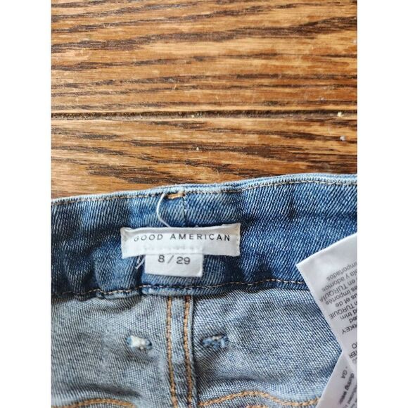 GOOD AMERICAN GOOD LEGS W/ RAW HEM JEANS SIZE 8/29 - Picture 3 of 5